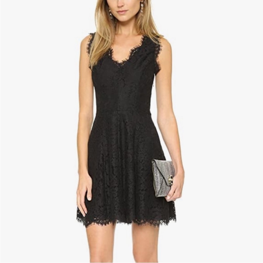 Joie Nikolina Black Lace Cocktail Dress Small
